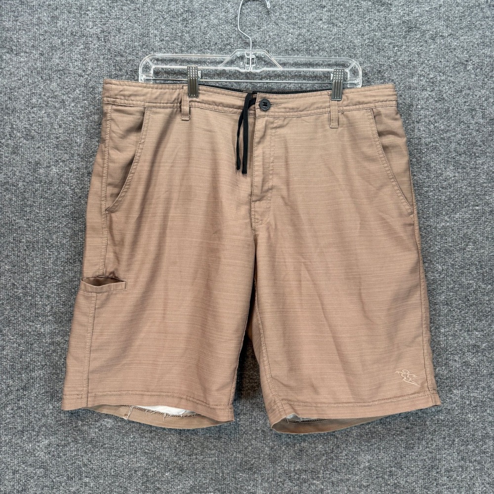 Da Hui Hybrid Shorts Mens 36 Tan Quick Dry Surf Boardshorts Walk Shorts Casual
